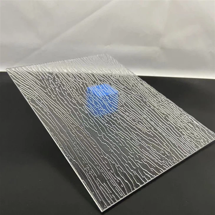 Decorative Vertical Strip Rainforest Textured Acrylic Sheet